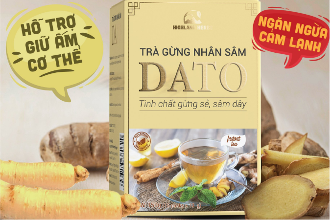 Trà gừng nhân sâm